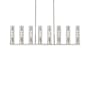 Innovations Lighting Boreas 8 Light 48" Wide Linear Pendant Satin Nickel / Light Smoke