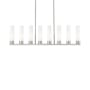 Innovations Lighting Boreas 8 Light 48" Wide Linear Pendant Satin Nickel / Striped White