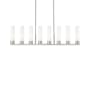Innovations Lighting Boreas 8 Light 48" Wide Linear Pendant Satin Nickel / White