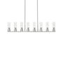 Innovations Lighting Boreas 8 Light 48" Wide Linear Pendant Satin Nickel / Clear