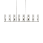 Innovations Lighting Boreas 8 Light 48" Wide Linear Pendant Satin Nickel / Light Smoke