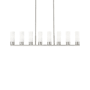 Innovations Lighting Boreas 8 Light 48" Wide Linear Pendant Satin Nickel / White