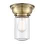 Innovations Lighting Dover 6" Wide Convertible Flush Mount Ceiling Fixture / Convertible to Wall Sconce Antique Brass / Seedy