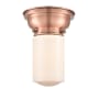 Innovations Lighting Dover 6" Wide Convertible Flush Mount Ceiling Fixture / Convertible to Wall Sconce Antique Copper / Matte White