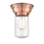 Innovations Lighting Dover 6" Wide Convertible Flush Mount Ceiling Fixture / Convertible to Wall Sconce Antique Copper / Seedy
