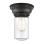 Innovations Lighting Dover 6" Wide Convertible Flush Mount Ceiling Fixture / Convertible to Wall Sconce Matte Black / Clear