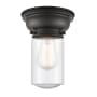 Innovations Lighting Dover 6" Wide Convertible Flush Mount Ceiling Fixture / Convertible to Wall Sconce Matte Black / Seedy