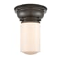 Innovations Lighting Dover 6" Wide Convertible Flush Mount Ceiling Fixture / Convertible to Wall Sconce Oil Rubbed Bronze / Matte White