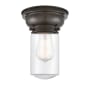 Innovations Lighting Dover 6" Wide Convertible Flush Mount Ceiling Fixture / Convertible to Wall Sconce Oil Rubbed Bronze / Clear