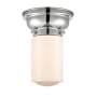 Innovations Lighting Dover 6" Wide Convertible Flush Mount Ceiling Fixture / Convertible to Wall Sconce Polished Chrome / Matte White