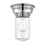 Innovations Lighting Dover 6" Wide Convertible Flush Mount Ceiling Fixture / Convertible to Wall Sconce Polished Chrome / Clear