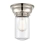 Innovations Lighting Dover 6" Wide Convertible Flush Mount Ceiling Fixture / Convertible to Wall Sconce Polished Nickel / Clear
