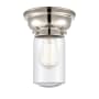 Innovations Lighting Dover 6" Wide Convertible Flush Mount Ceiling Fixture / Convertible to Wall Sconce Polished Nickel / Seedy