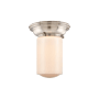 Innovations Lighting Dover 6" Wide Convertible Flush Mount Ceiling Fixture / Convertible to Wall Sconce Brushed Satin Nickel / Matte White