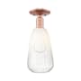 Innovations Lighting Brookhaven Almond 6" Wide Semi-Flush Ceiling Fixture Antique Copper / Opal