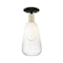 Innovations Lighting Brookhaven Almond 6" Wide Semi-Flush Ceiling Fixture Black Antique Brass / Opal