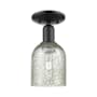 Innovations Lighting Caledonia 5" Wide Semi-Flush Ceiling Fixture Matte Black / Mica