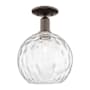Innovations Lighting Athens Water Glass 10" Wide Semi-Flush Globe Ceiling Fixture Oil Rubbed Bronze / Clear Water Glass