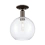 Innovations Lighting Athens 10" Wide Semi-Flush Globe Ceiling Fixture Oil Rubbed Bronze / Clear