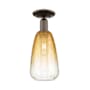 Innovations Lighting Brookhaven Almond 6" Wide Semi-Flush Ceiling Fixture Oil Rubbed Bronze / Amber
