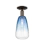 Innovations Lighting Brookhaven Almond 6" Wide Semi-Flush Ceiling Fixture Oil Rubbed Bronze / Sapphire Blue