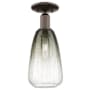 Innovations Lighting Brookhaven Almond 6" Wide Semi-Flush Ceiling Fixture Oil Rubbed Bronze / Slate