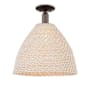 Innovations Lighting Natural Ballston Dome 16" Wide Semi-flush Ceiling Fixture Oil Rubbed Bronze / Natural