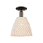 Innovations Lighting Natural Ballston Dome 9" Wide Semi-flush Ceiling Fixture Oil Rubbed Bronze / Natural