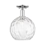 Innovations Lighting Athens Water Glass 10" Wide Semi-Flush Globe Ceiling Fixture Polished Chrome / Clear Water Glass