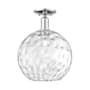 Innovations Lighting Athens Water Glass 12" Wide Semi-Flush Globe Ceiling Fixture Polished Chrome / Clear Water Glass