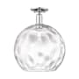 Innovations Lighting Athens Water Glass 14" Wide Semi-Flush Globe Ceiling Fixture Polished Chrome / Clear Water Glass
