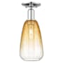 Innovations Lighting Brookhaven Almond 6" Wide Semi-Flush Ceiling Fixture Polished Chrome / Amber