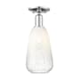 Innovations Lighting Brookhaven Almond 6" Wide Semi-Flush Ceiling Fixture Polished Chrome / Opal