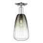 Innovations Lighting Brookhaven Almond 6" Wide Semi-Flush Ceiling Fixture Polished Chrome / Slate
