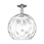Innovations Lighting Athens Water Glass 14" Wide Semi-Flush Globe Ceiling Fixture Polished Nickel / Clear Water Glass