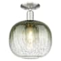 Innovations Lighting Brookhaven Sphere 10" Wide Semi-Flush Ceiling Fixture with Slate Glass Shade Brushed Satin Nickel