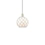 Innovations Lighting Farmhouse Rope 10" Wide Mini Pendant Antique Brass / White Glass with White Rope