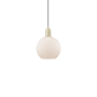 Innovations Lighting Athens 8" Wide Mini Pendant Antique Brass / Matte White