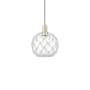 Innovations Lighting Farmhouse Rope 10" Wide Mini Pendant Antique Brass / Clear Glass with White Rope