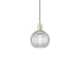 Innovations Lighting Athens 8" Wide Mini Pendant Antique Brass / Clear Basketweave