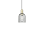Innovations Lighting Caledonia 5" Wide Mini Pendant Antique Brass / Charcoal