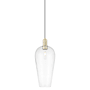 Innovations Lighting Chelsea 8" Wide Mini Pendant Antique Brass / Clear Deco Swirl