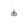 Innovations Lighting Rochester 6" Wide Mini Pendant Antique Brass / Light Smoke