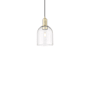 Innovations Lighting Bella 6" Wide Mini Pendant Antique Brass / Clear