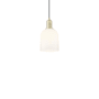 Innovations Lighting Bella 6" Wide Mini Pendant Antique Brass / White