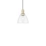 Innovations Lighting Bristol 8" Wide Mini Pendant Antique Brass / Clear