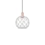 Innovations Lighting Farmhouse Rope 10" Wide Mini Pendant Antique Copper / Clear Glass with White Rope