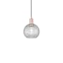 Innovations Lighting Athens 8" Wide Mini Pendant Antique Copper / Clear Basketweave