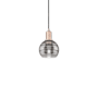 Innovations Lighting Rochester 6" Wide Mini Pendant Antique Copper / Light Smoke