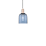 Innovations Lighting Bella 6" Wide Mini Pendant Antique Copper / Blue